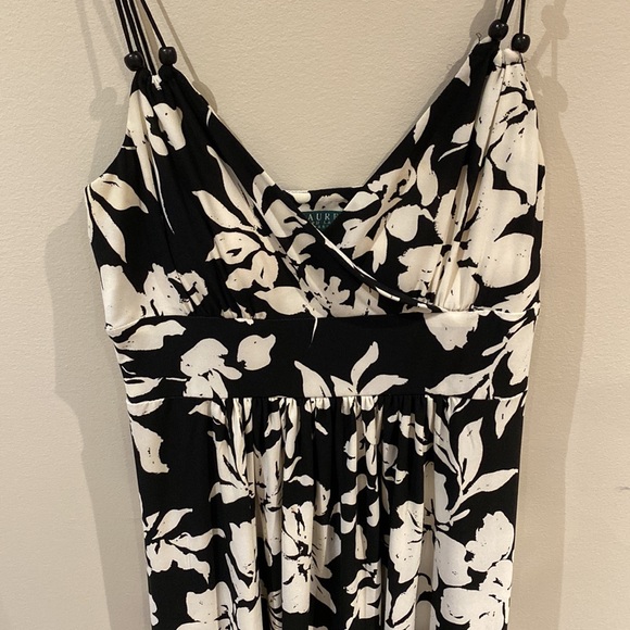 Ralph Lauren - Black and White Floral Dress - Picture 4 of 6